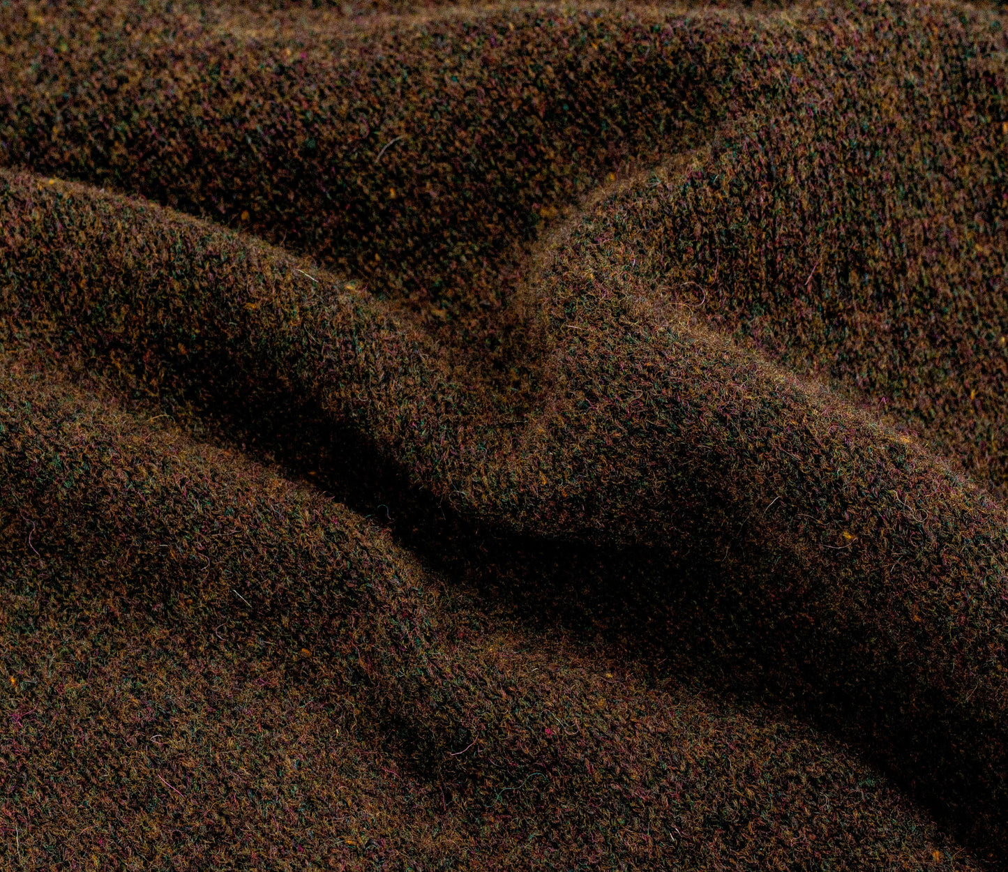 Fully Fashioned Shetland Crew Neck Jumper in Bracken