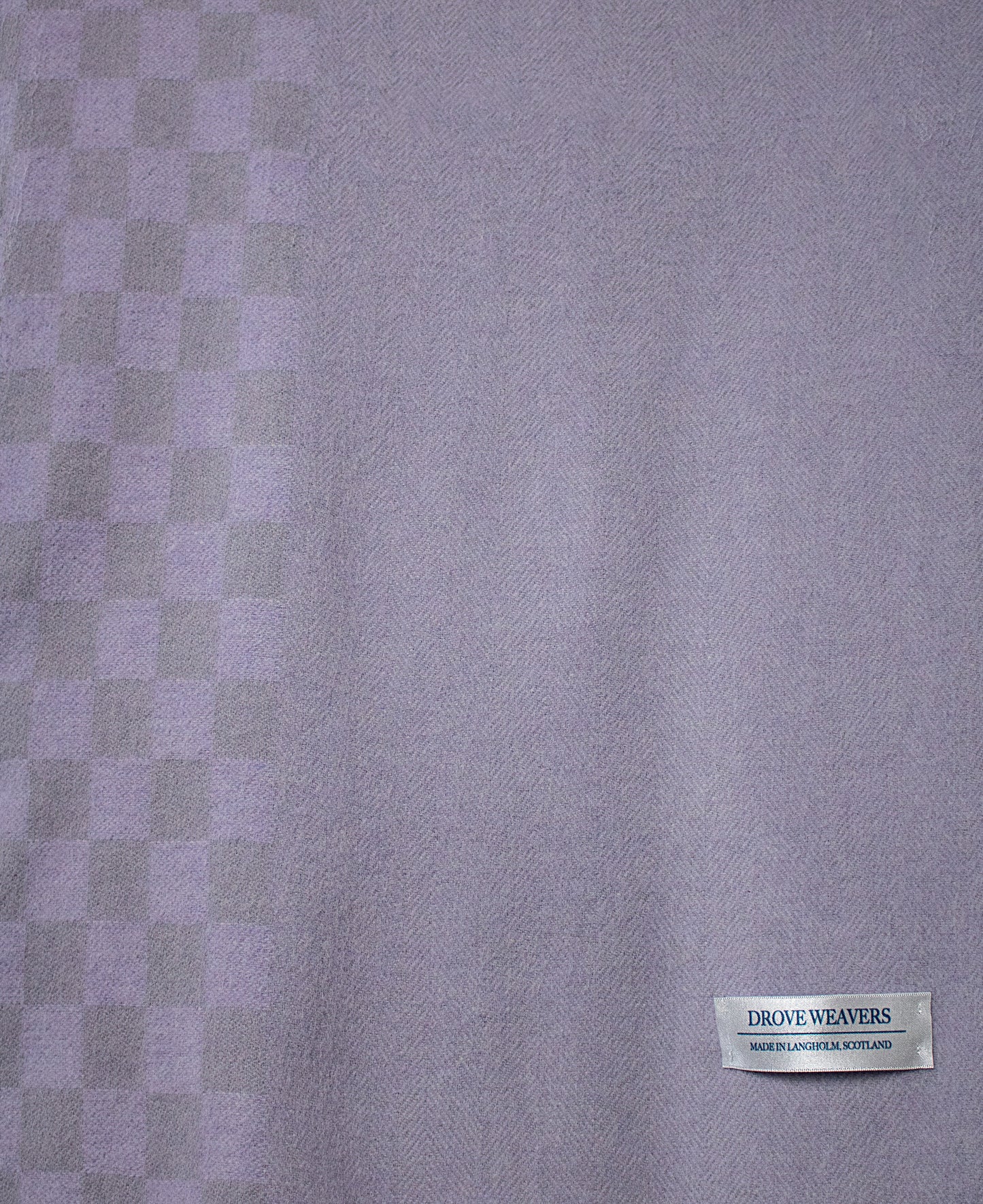 Lambswool Check Throw in Lilac