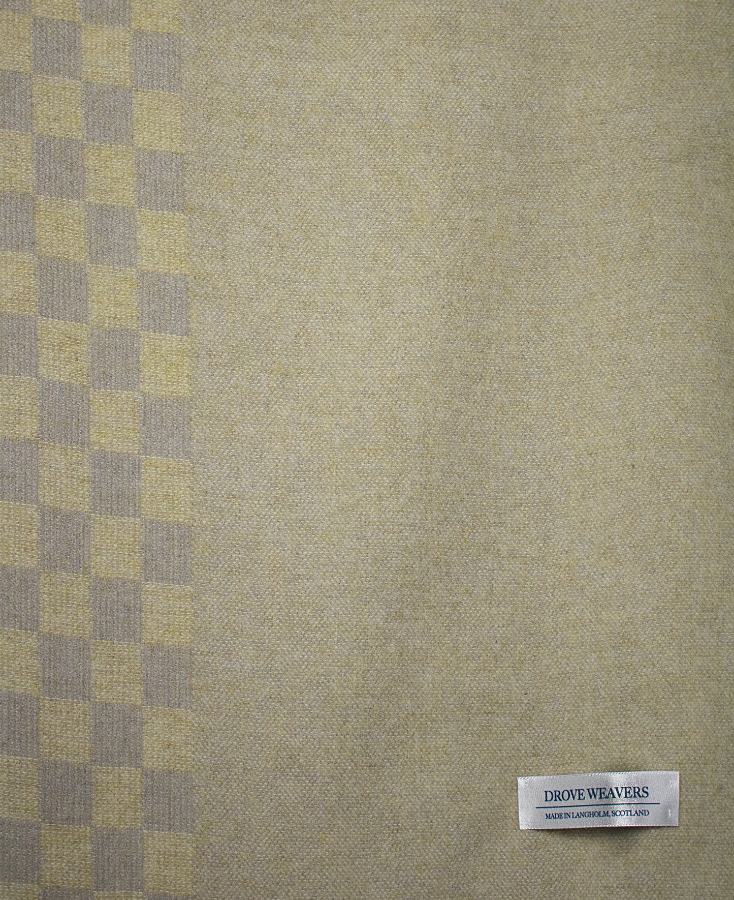 Lambswool Check Throw in Yellow