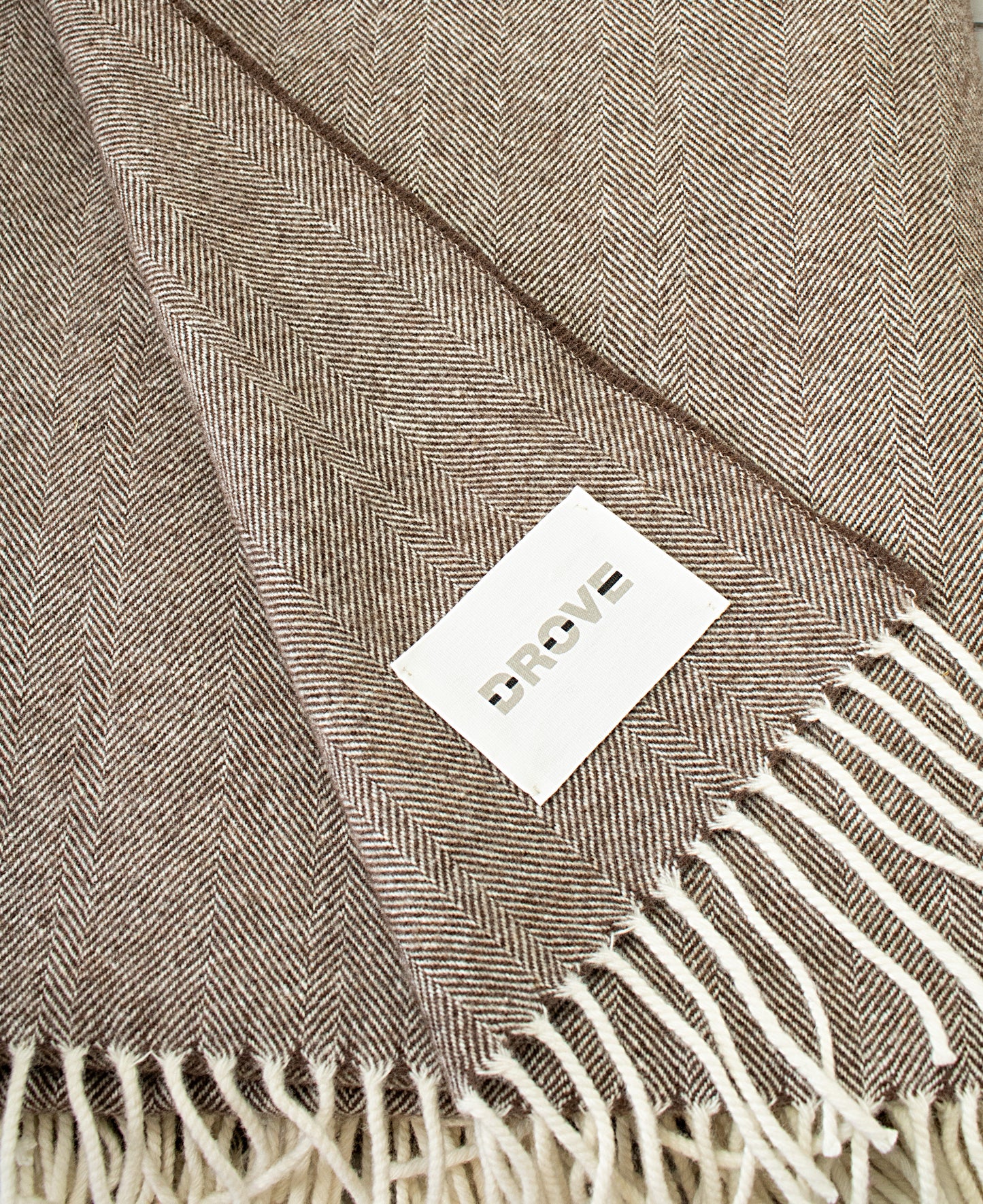 Geelong Wool Throw in Country Brown