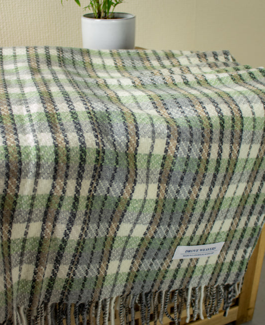 Geelong Throw in Soft Green Check