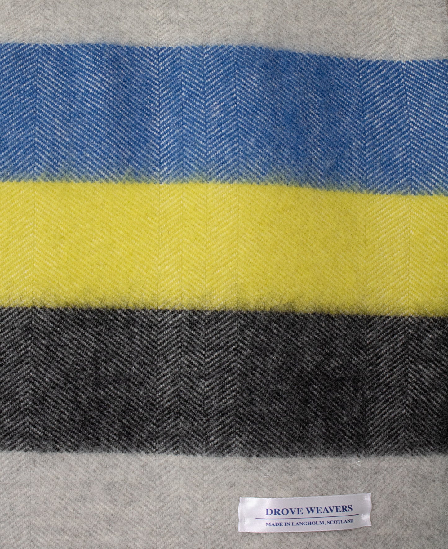 Wool Stripe Blanket in Grey