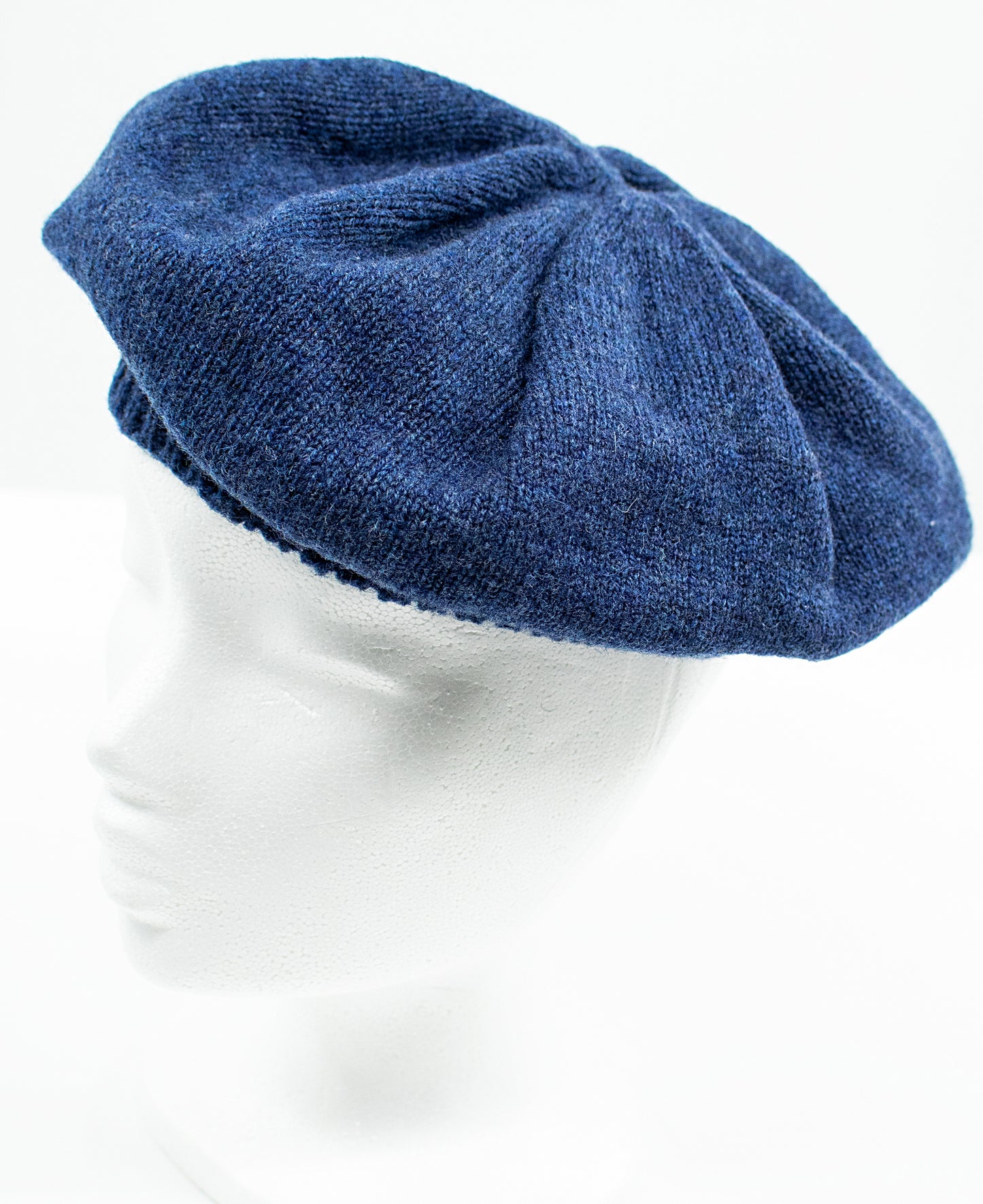 Classic Lambswool Beret in Storm Blue