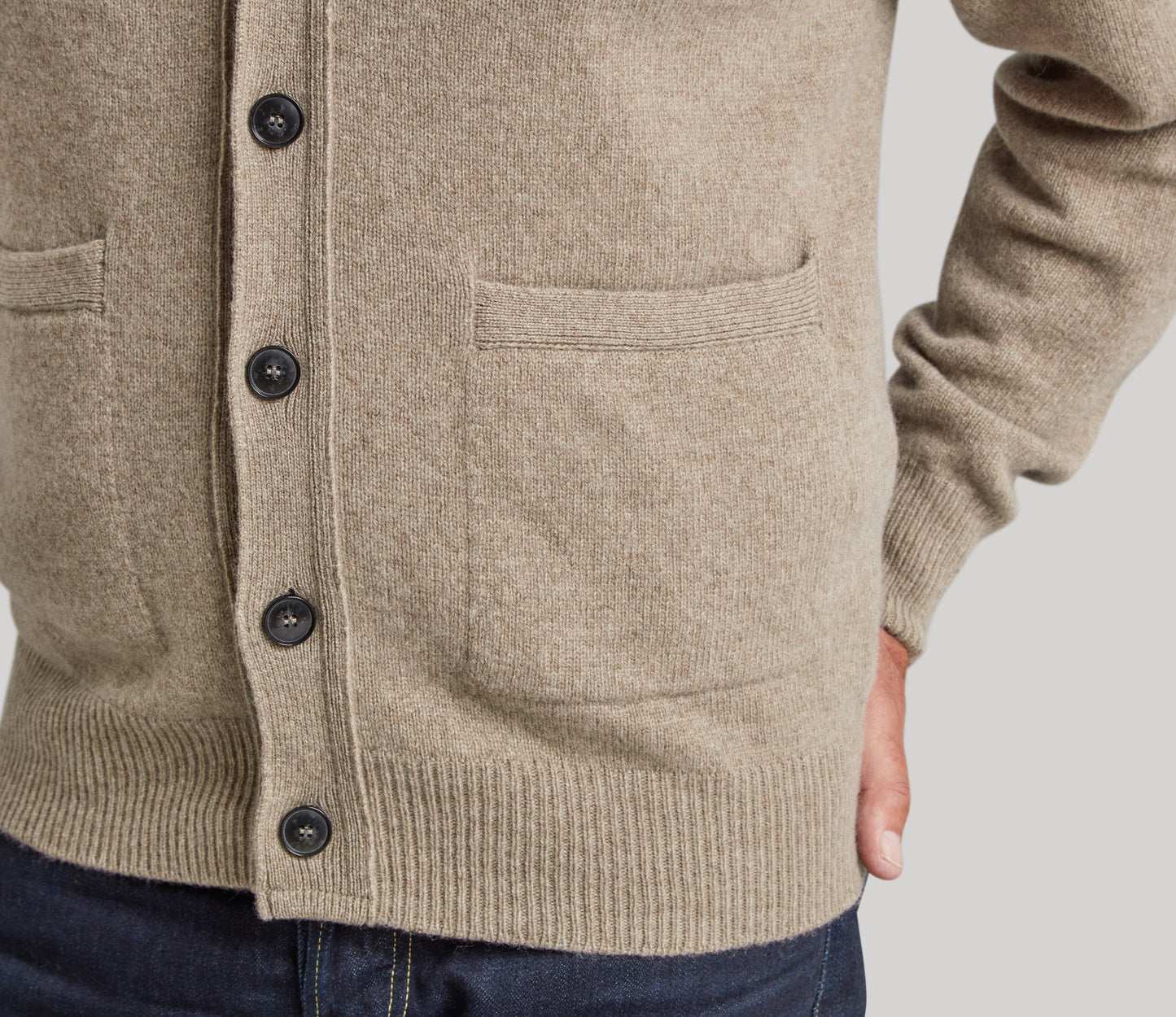 Geelong Cardigan in Dark Natural