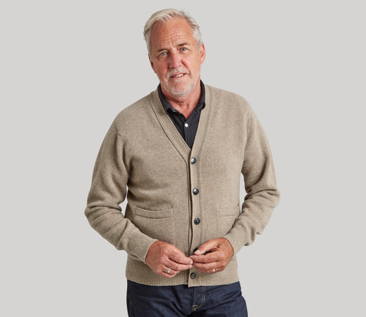 Geelong Cardigan in Dark Natural