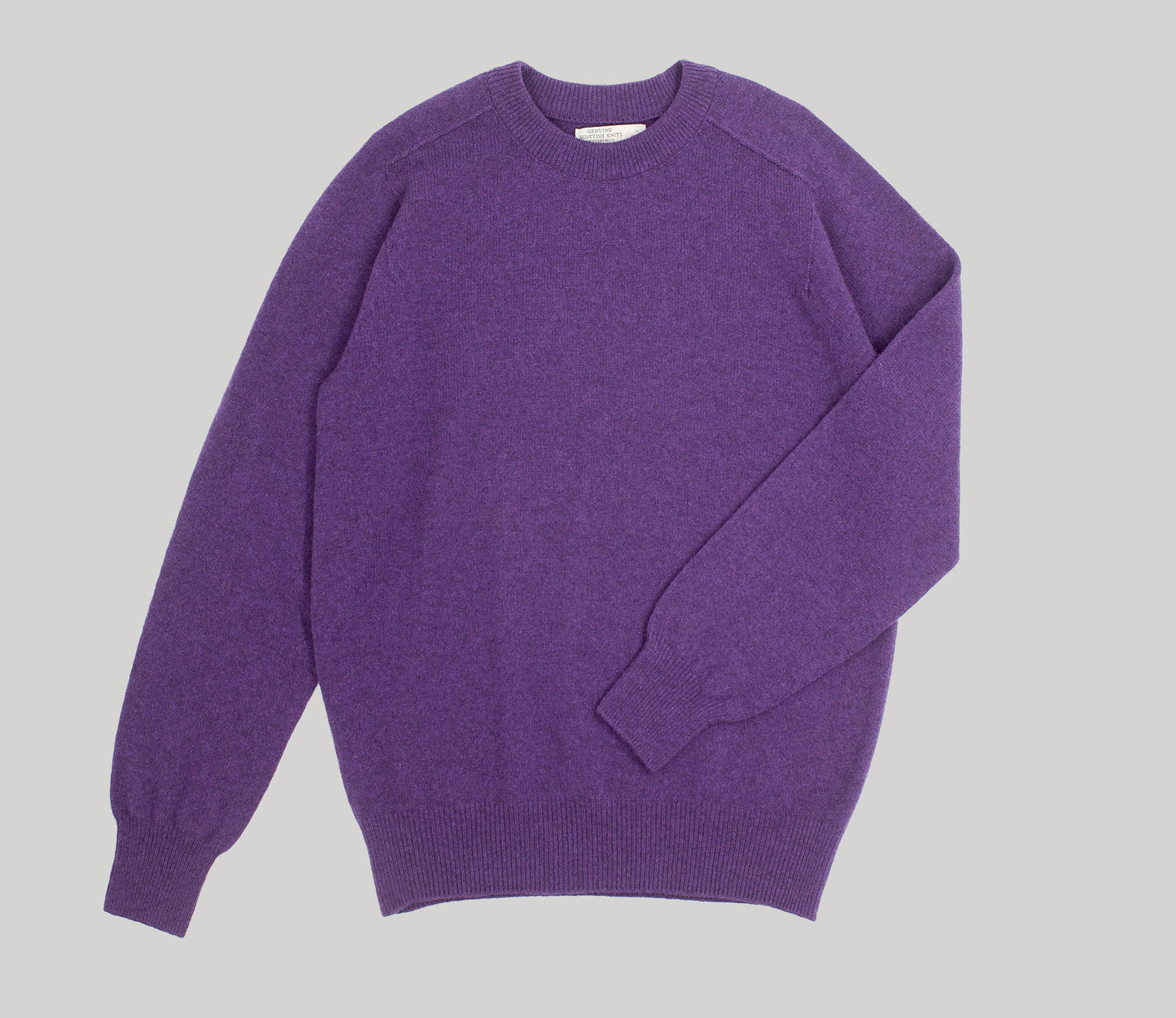 Mens Lambswool Crew Neck in Royal Violet