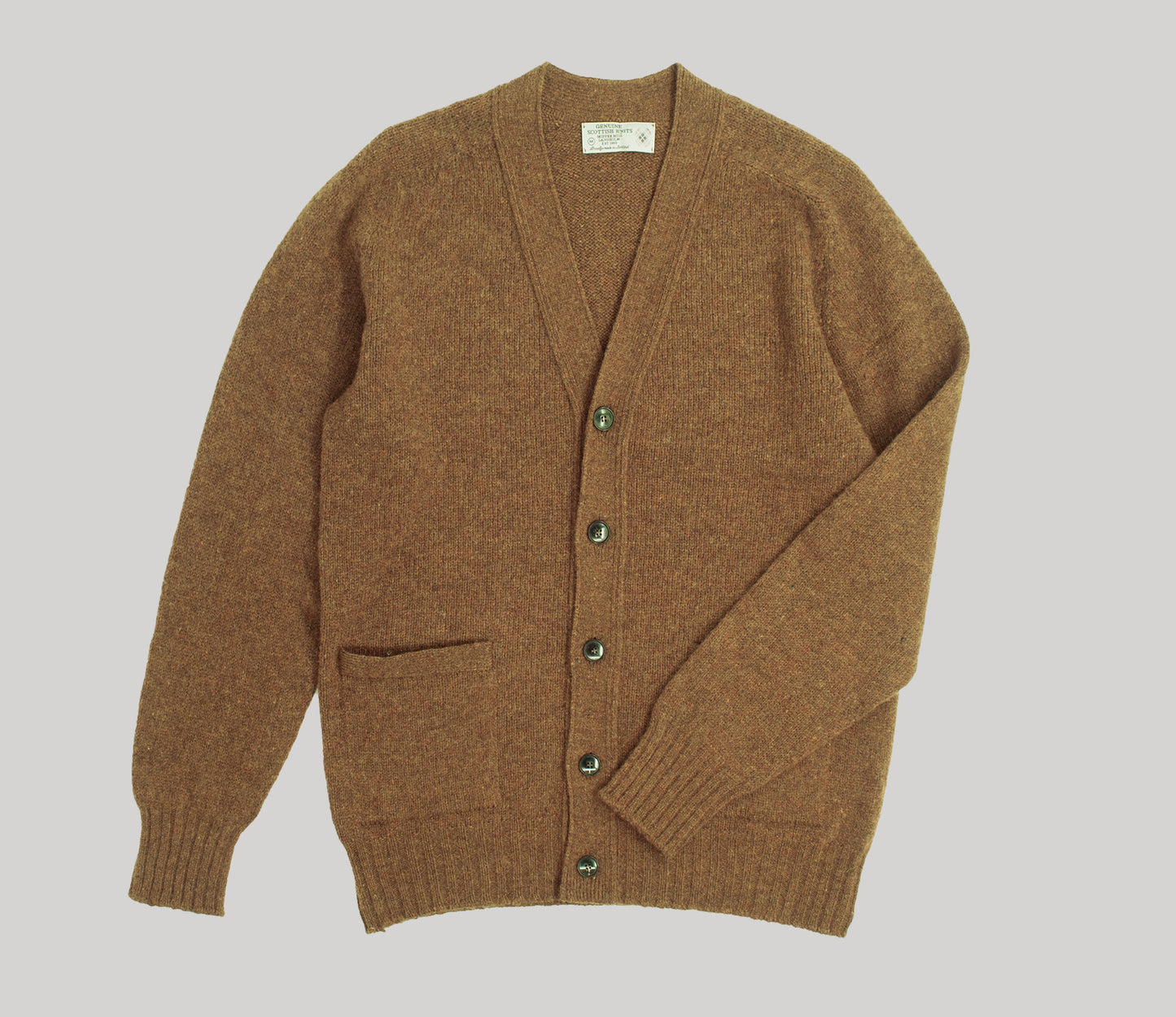 Pure Wool Cardigan in Vicuna