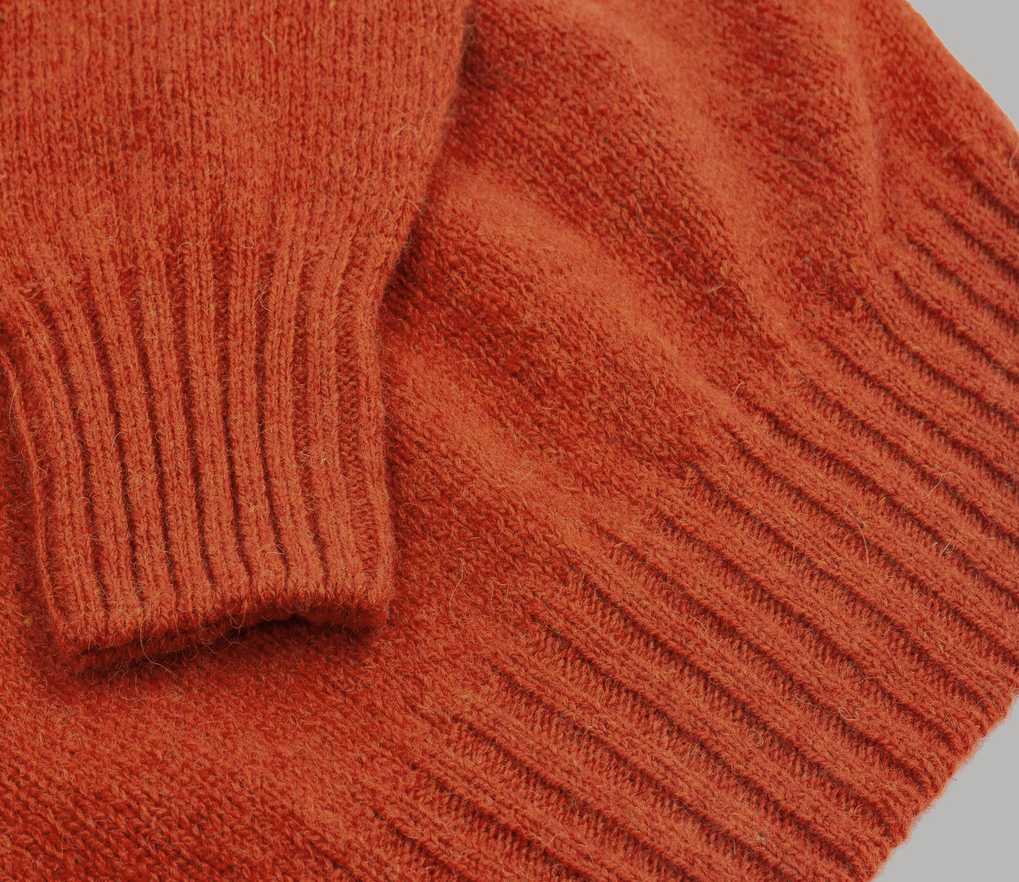 Classic Shetland Crew Neck Jumper in Tomato