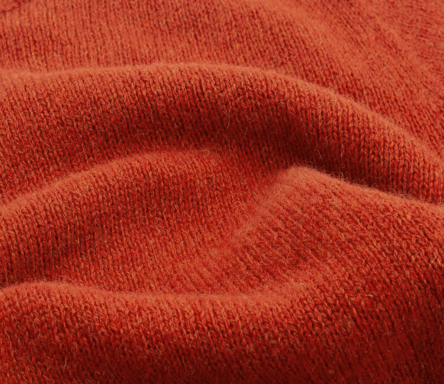 Classic Shetland Crew Neck Jumper in Tomato