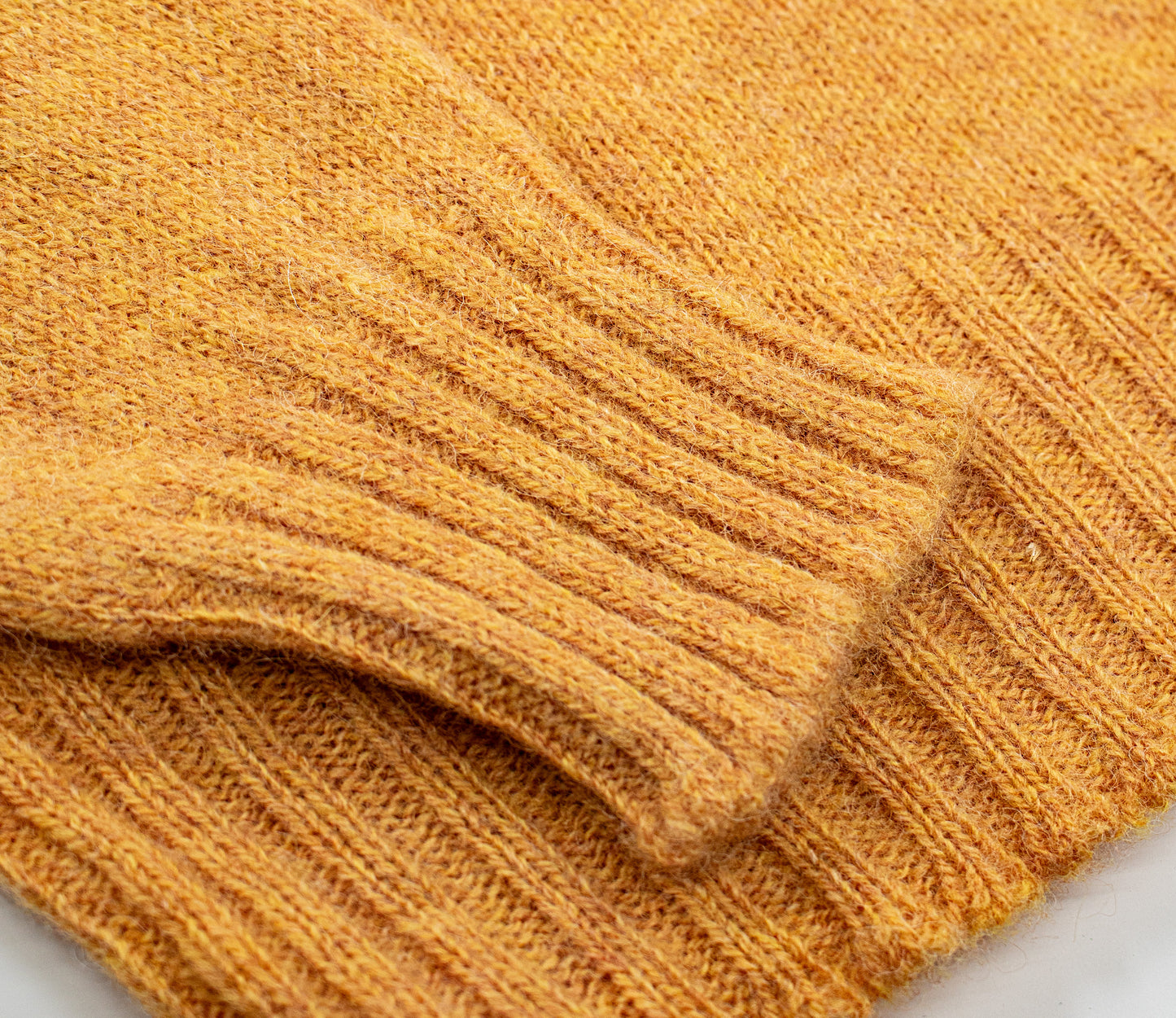 Classic Shetland Crew Neck Jumper in Sunrise