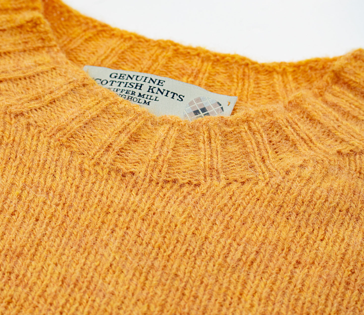 Classic Shetland Crew Neck Jumper in Sunrise