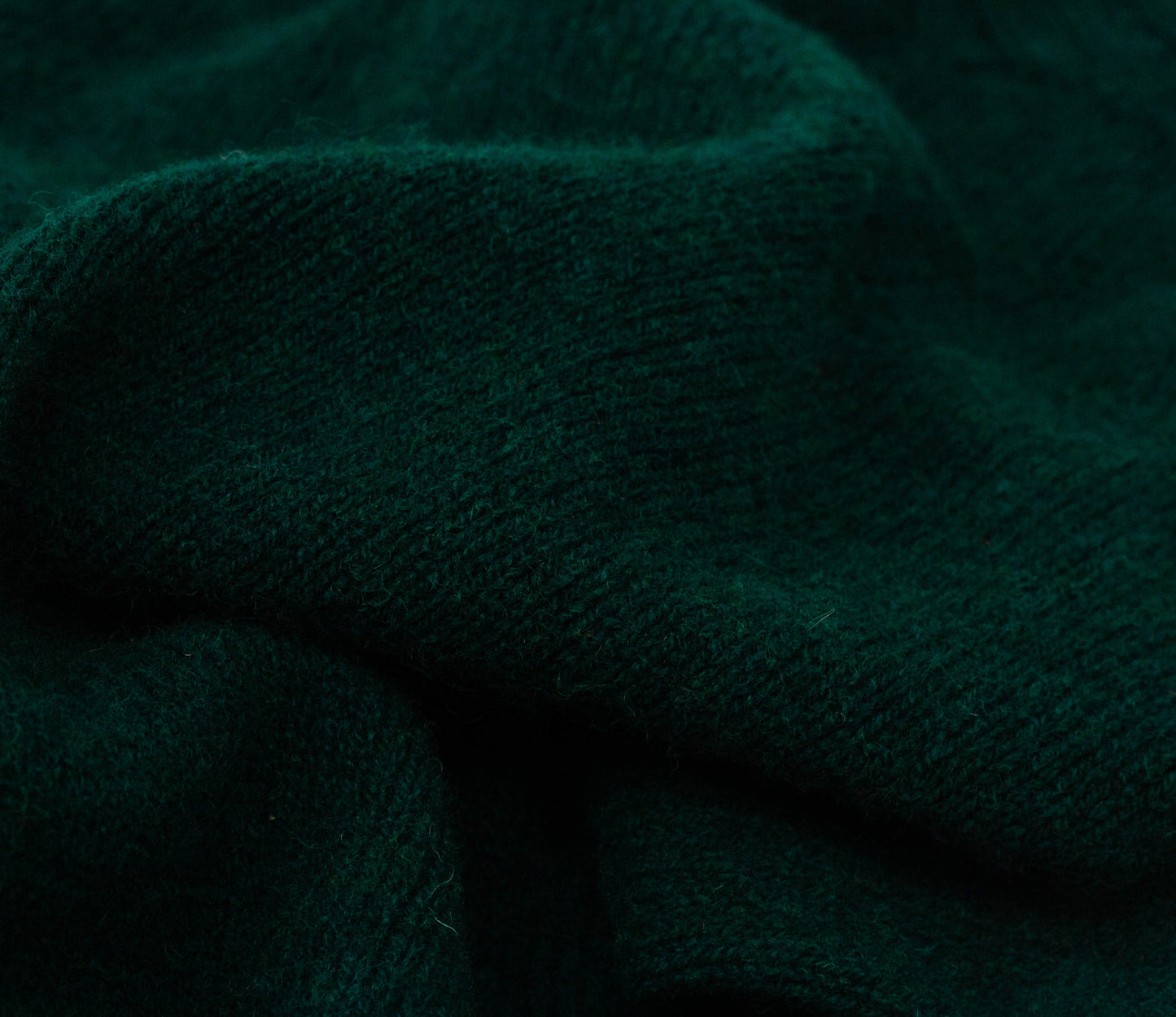 Classic Shetland Crew Neck Jumper in Bottle Green