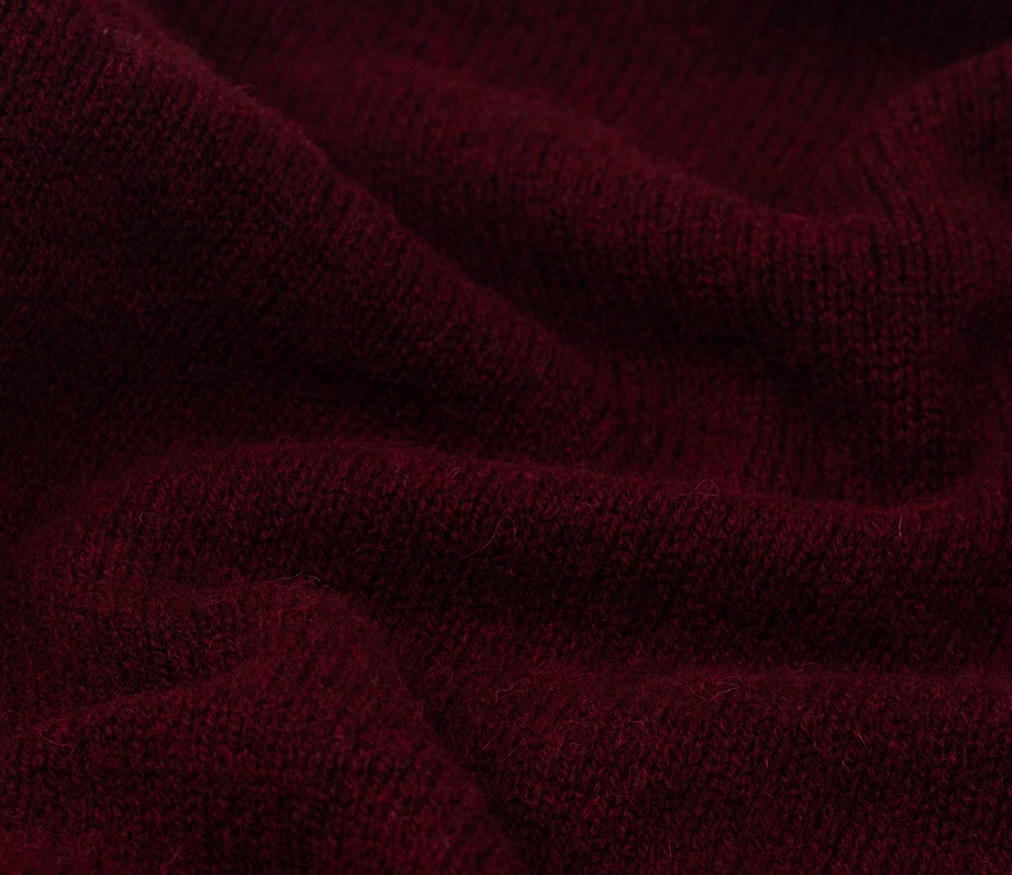 Classic Shetland Crew Neck Jumper in Dark Burgundy