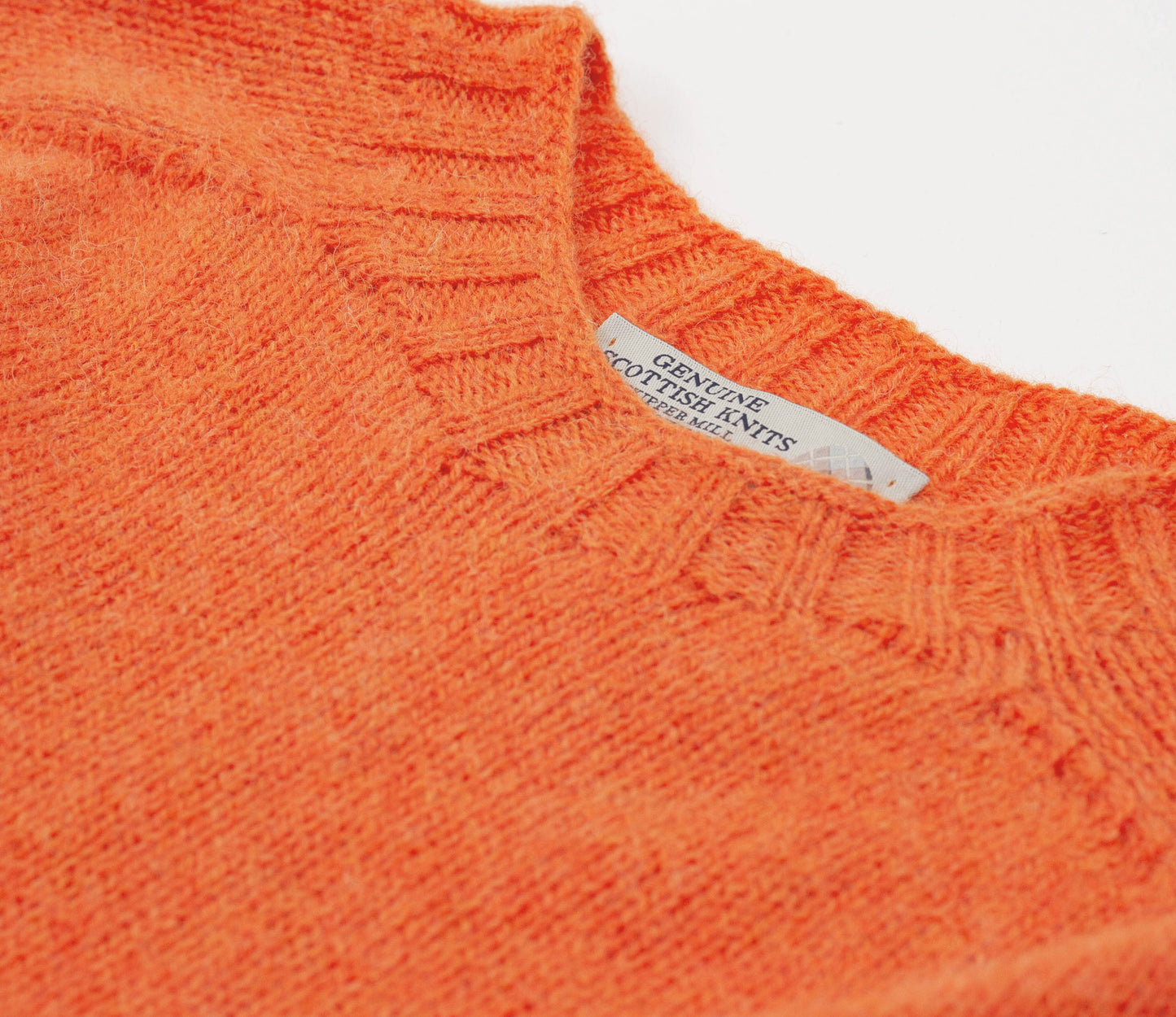 Classic Shetland Crew Neck Jumper in Jaffa