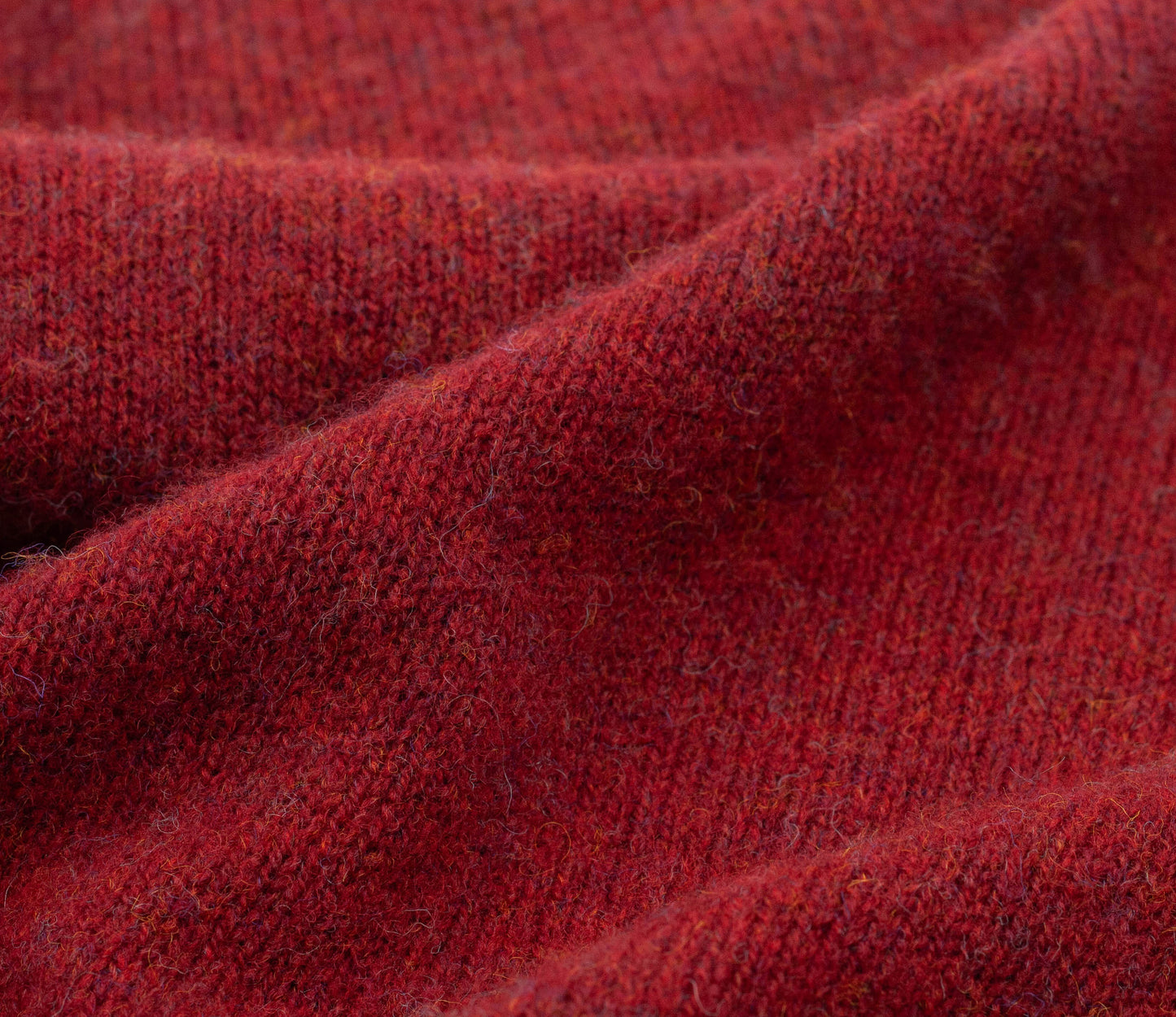 Classic Shetland Crew Neck Jumper in Jasper Red