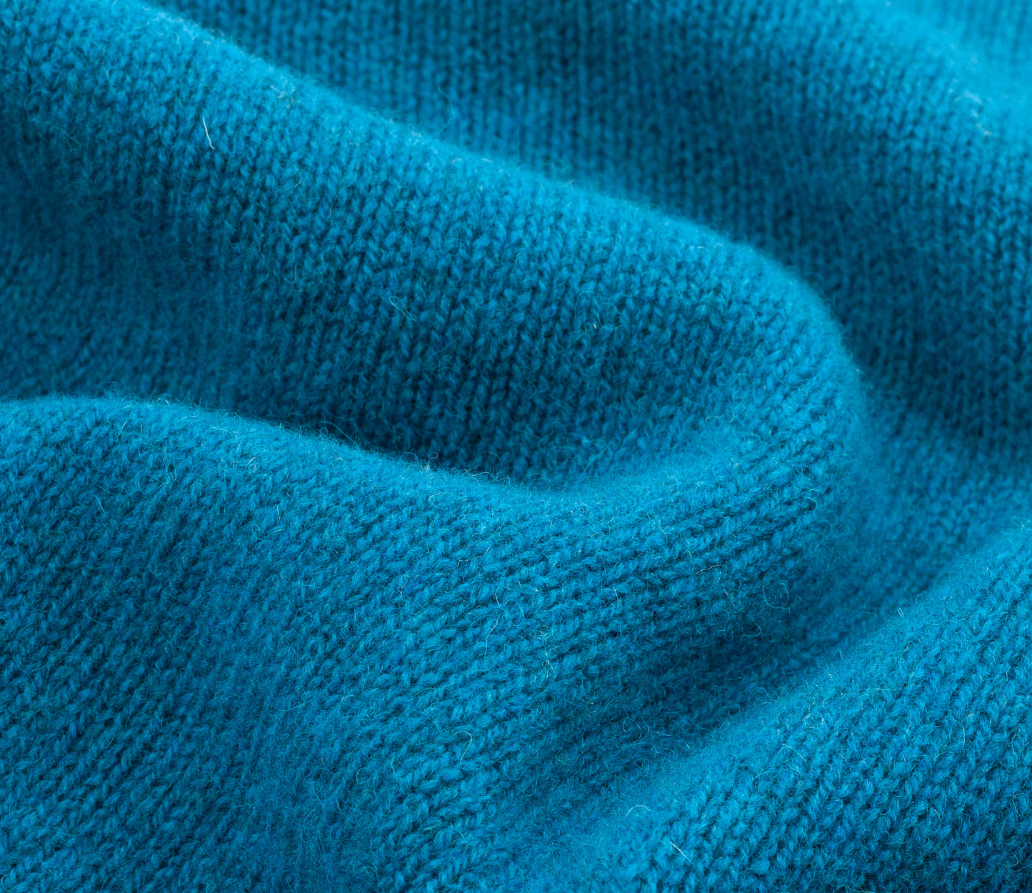 Classic Shetland Crew Neck Jumper in Sea Blue
