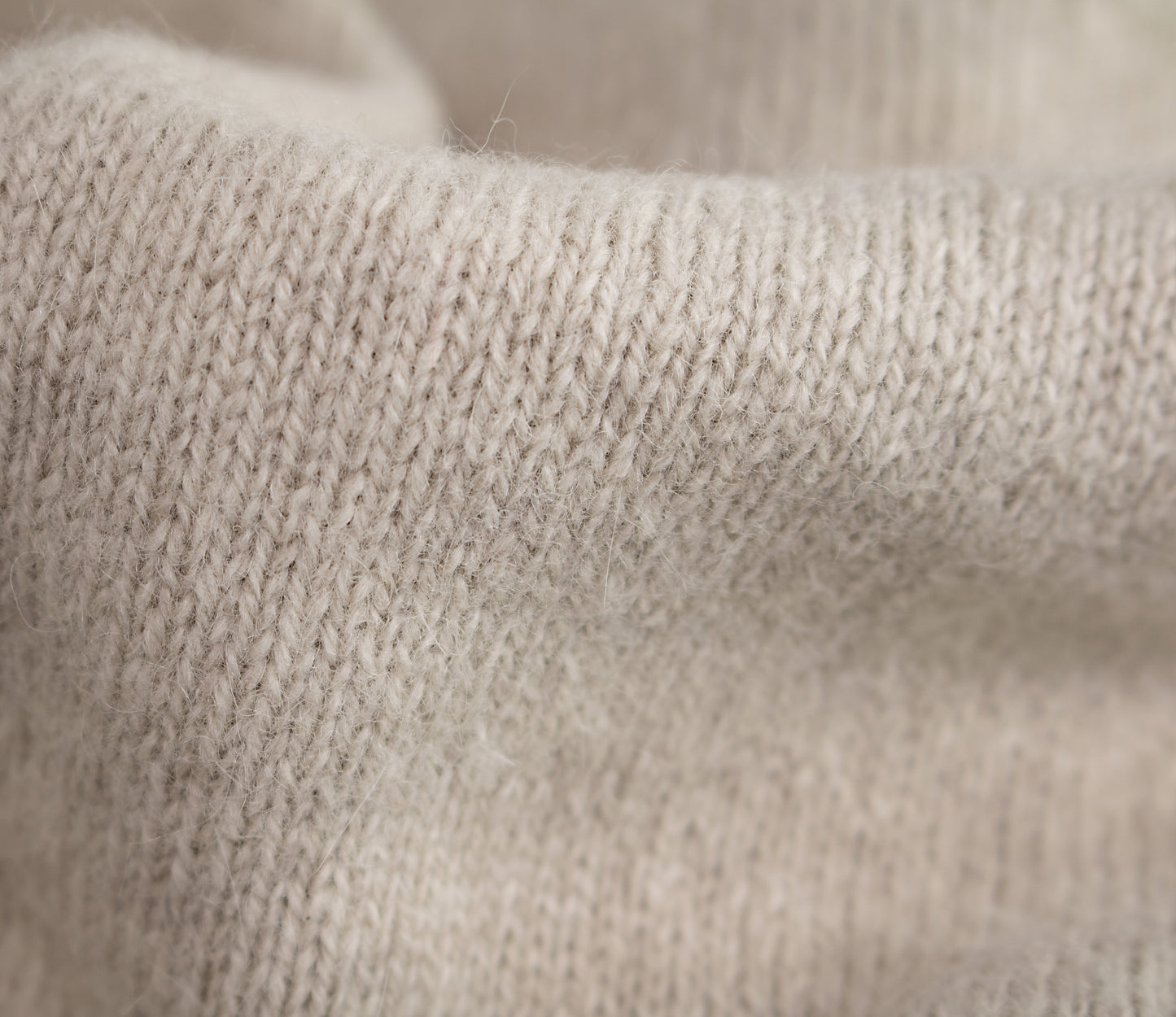Women’s Wool Angora Blend Crew Neck in Stone