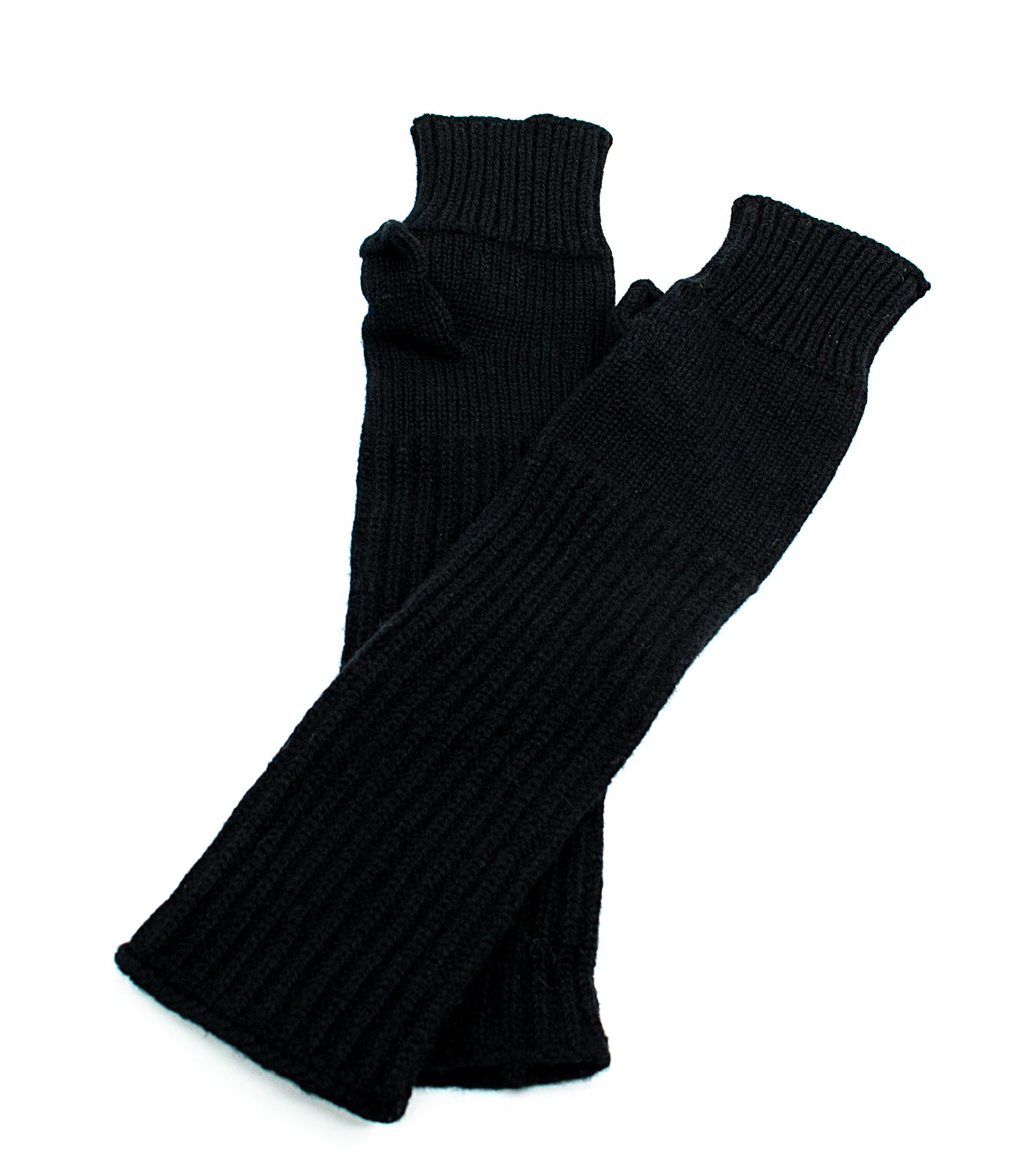 Lambswool Wrist Warmers in Black