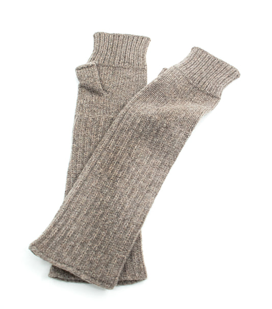 Lambswool Wrist Warmers in Mushroom