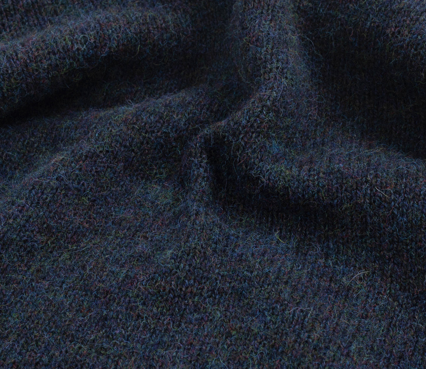 Classic Shetland Crew Neck Jumper in Midnight Mix