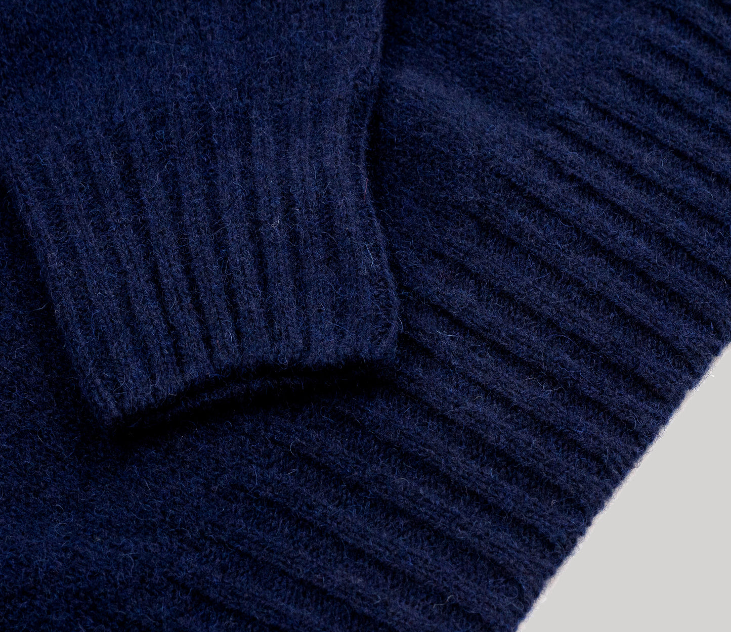 Classic Shetland Crew Neck Jumper in Navy