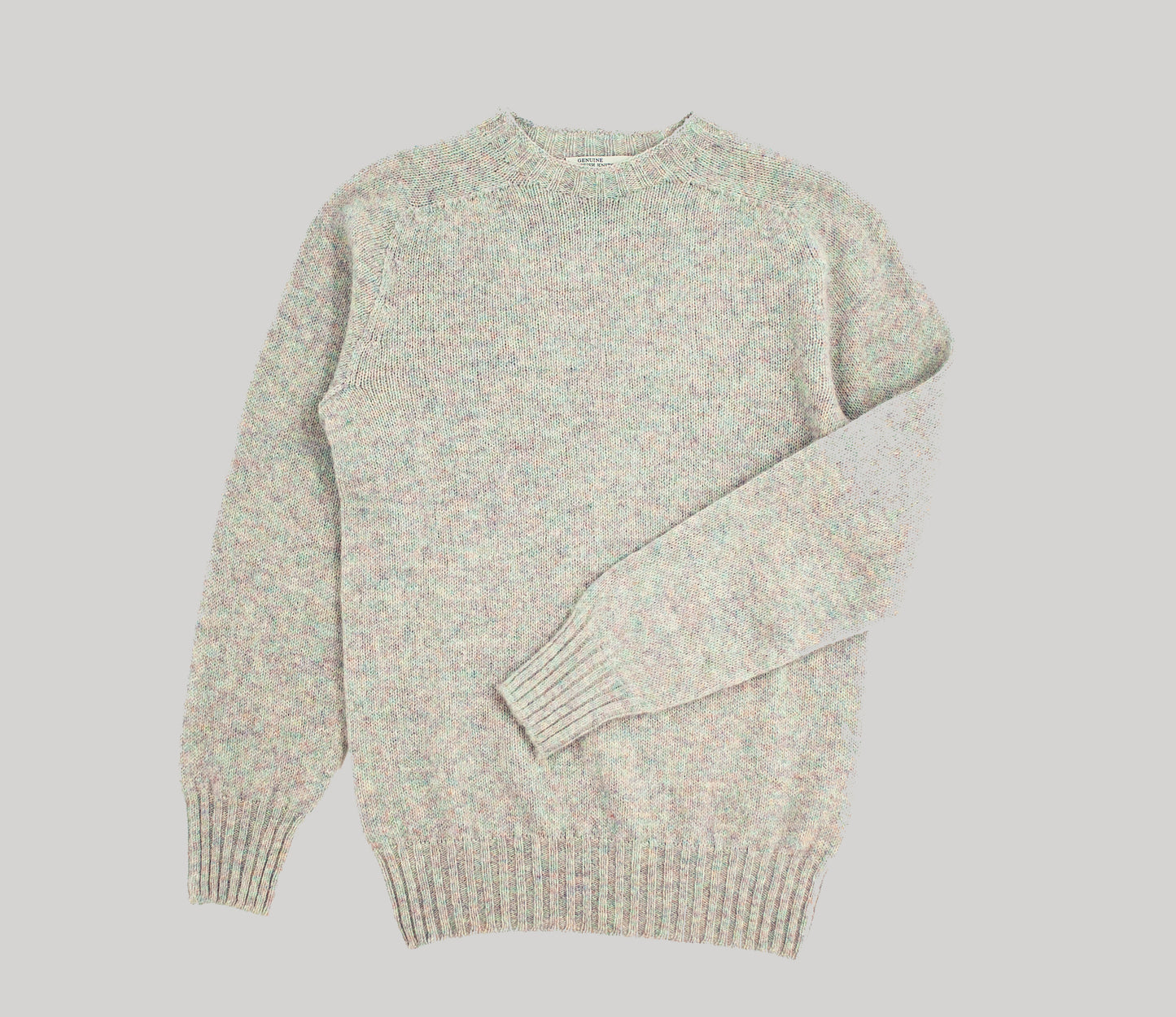 Classic Shetland Crew Neck Jumper in Galaxy Grey
