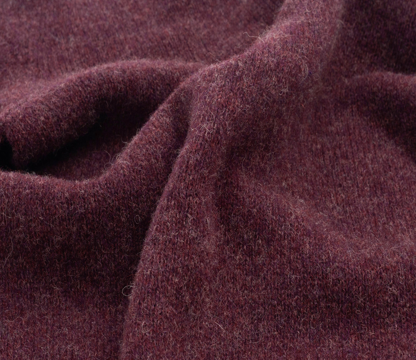 Classic Shetland Crew Neck Jumper in Mulberry