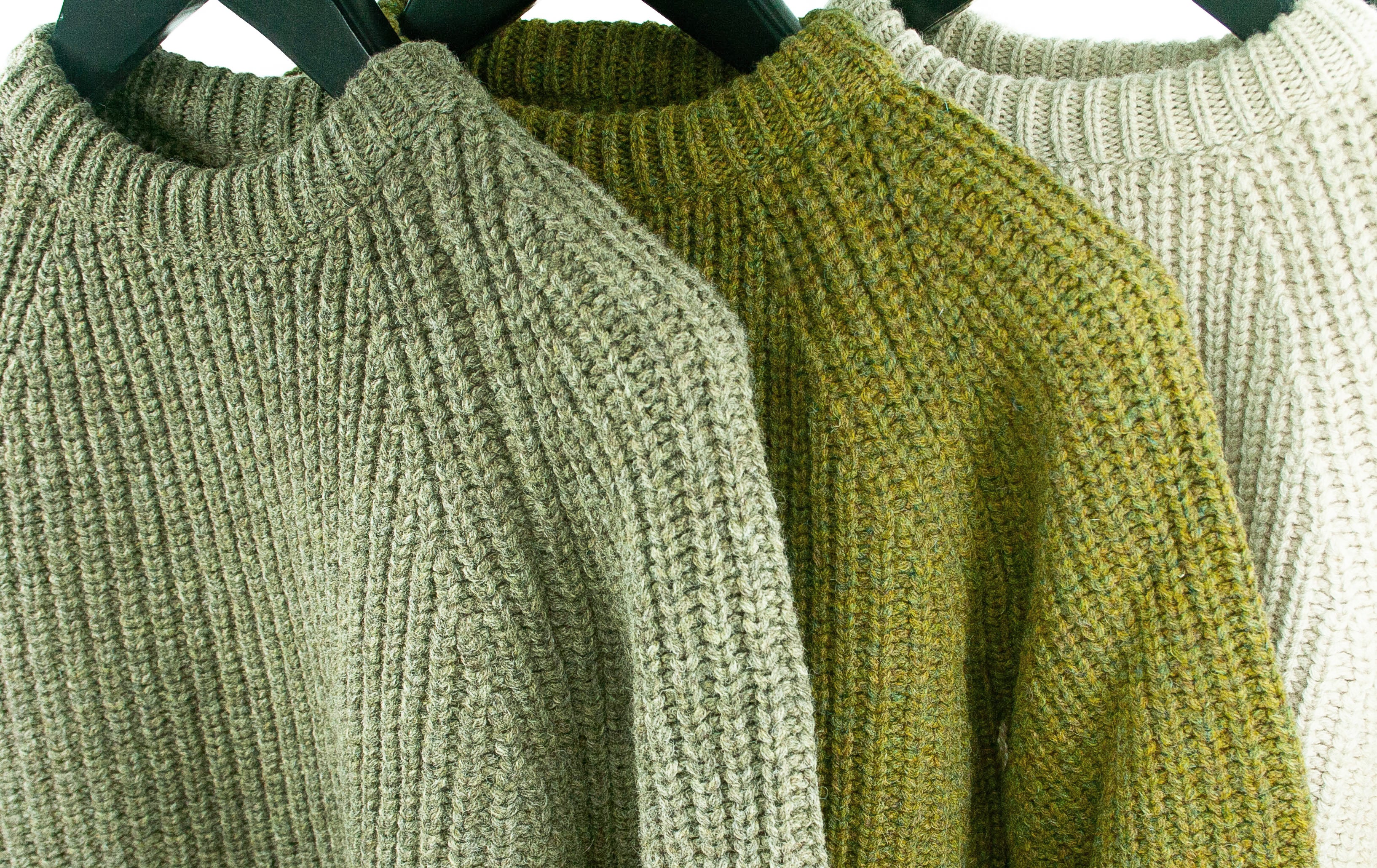 Chunky Wool Fisherman Crew Neck Jumpers – Genuine Scottish Knits