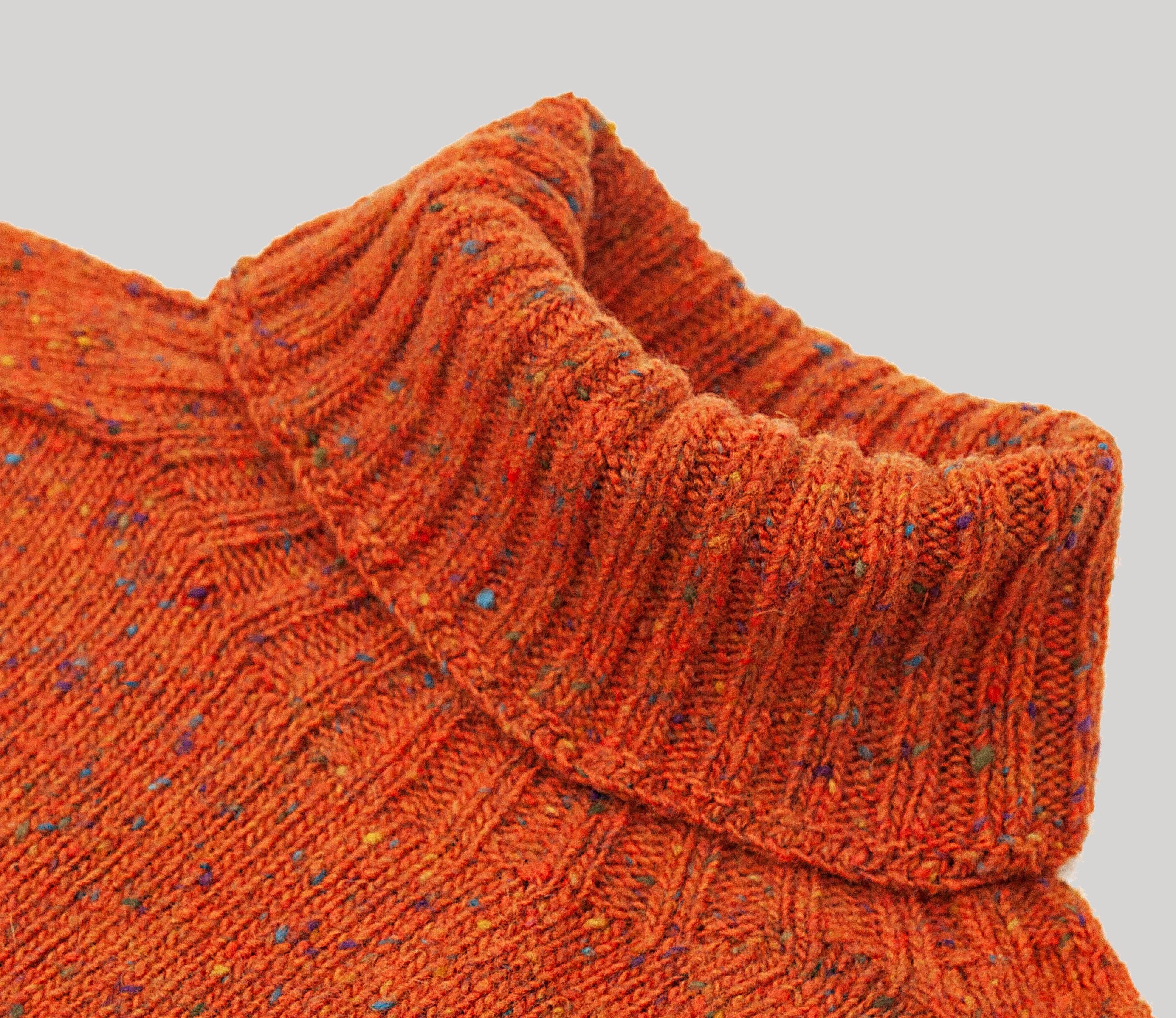 Orange roll neck jumper mens sales