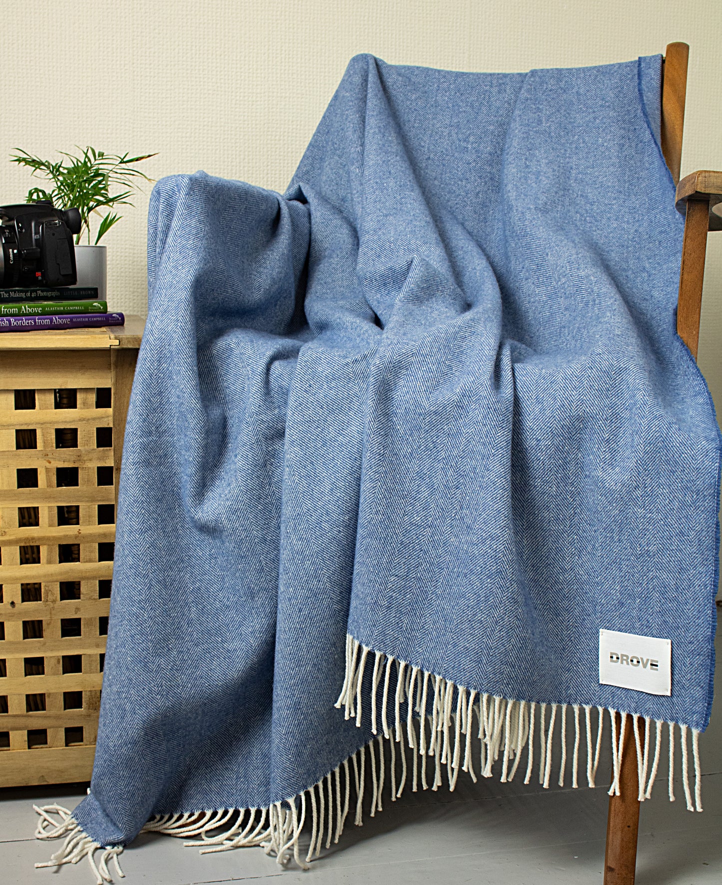 Geelong Wool Throw in Denim