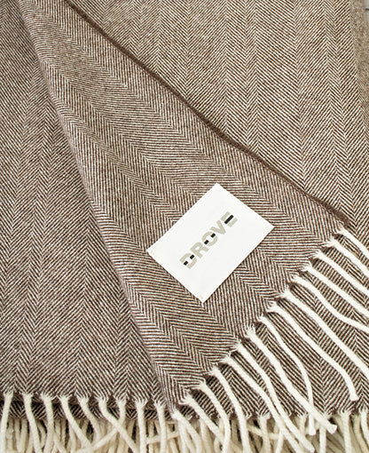 Geelong Wool Throw in Country Brown