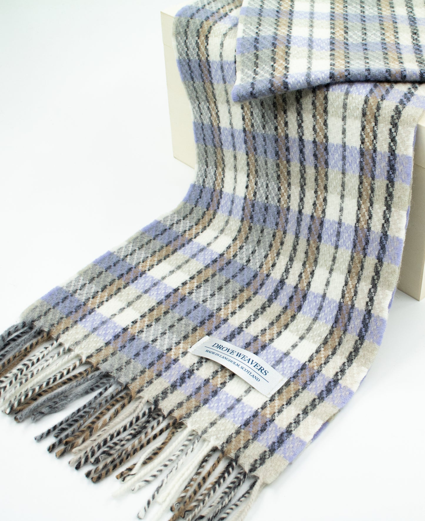 Geelong Scarf in Lilac Check