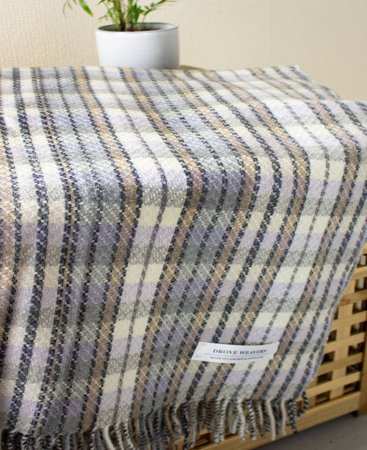 Geelong Throw in Lilac Check