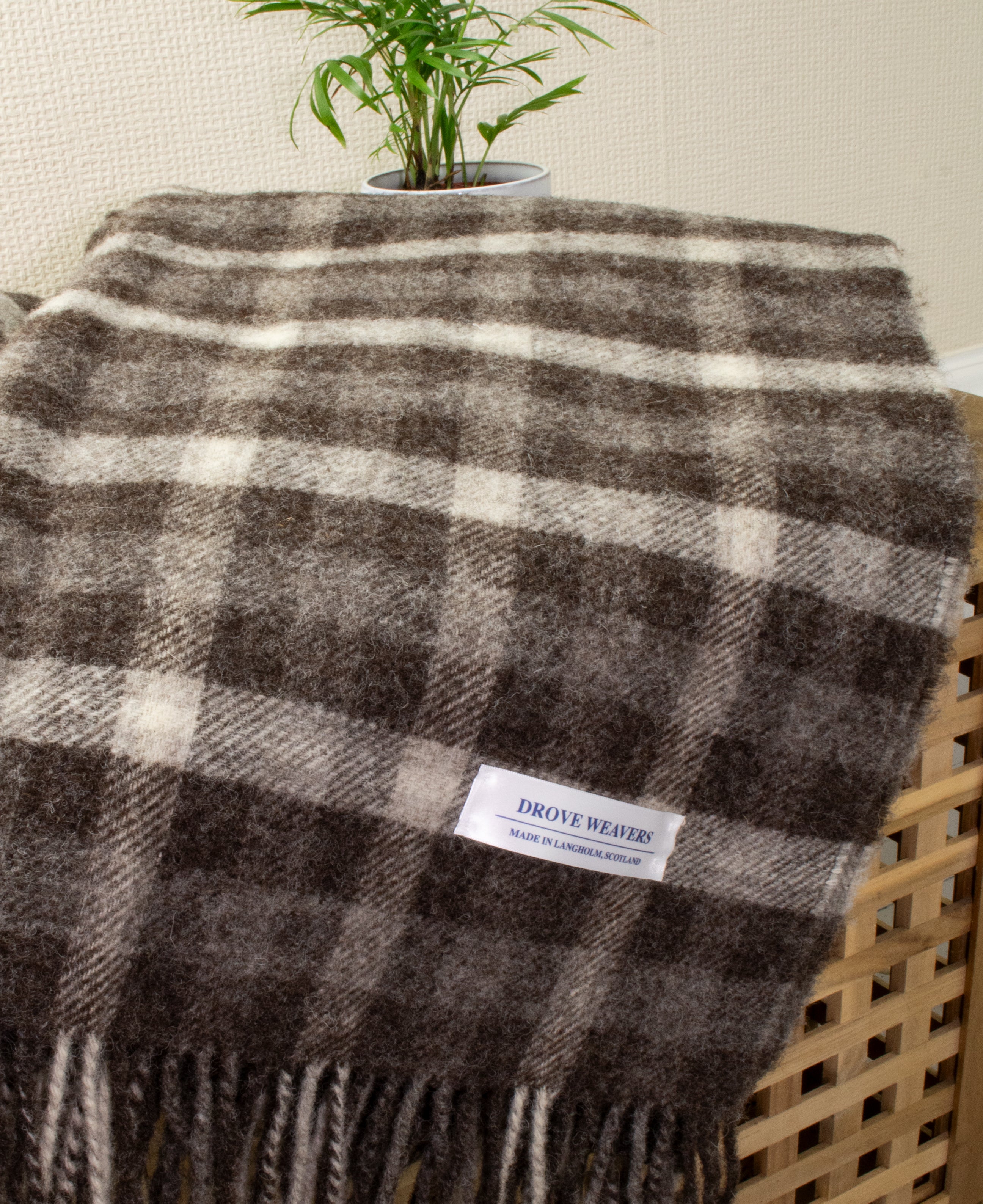 Herdwick Wool Check Throw – Genuine Scottish Knits
