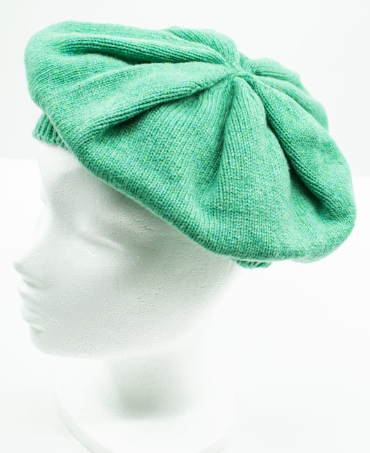 Classic Lambswool Beret in Spearmint