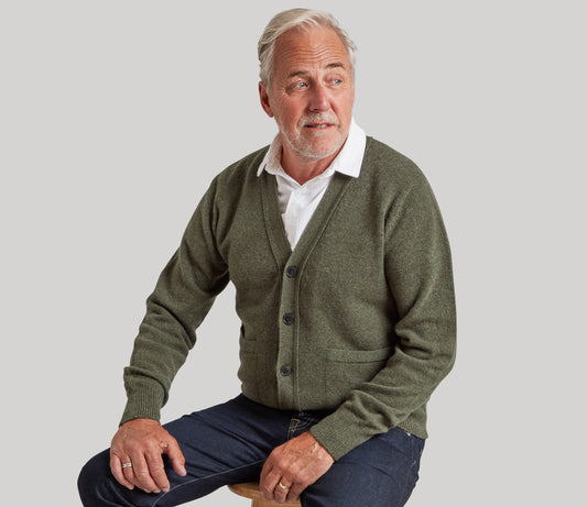 Geelong Cardigan in Loden
