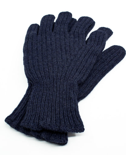 Lambswool Gloves in Navy