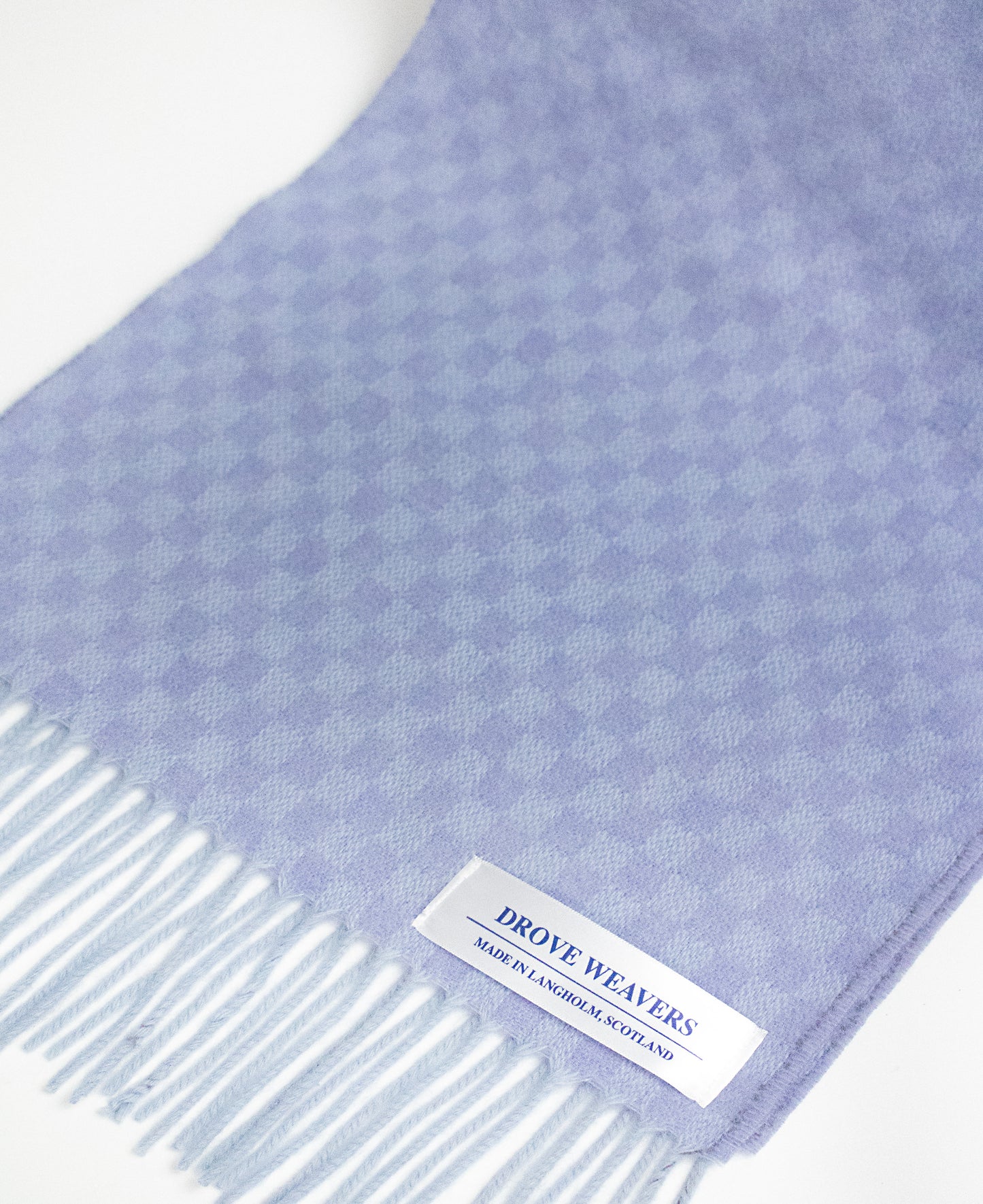 Lambswool  Scarf in Lilac Grey Check