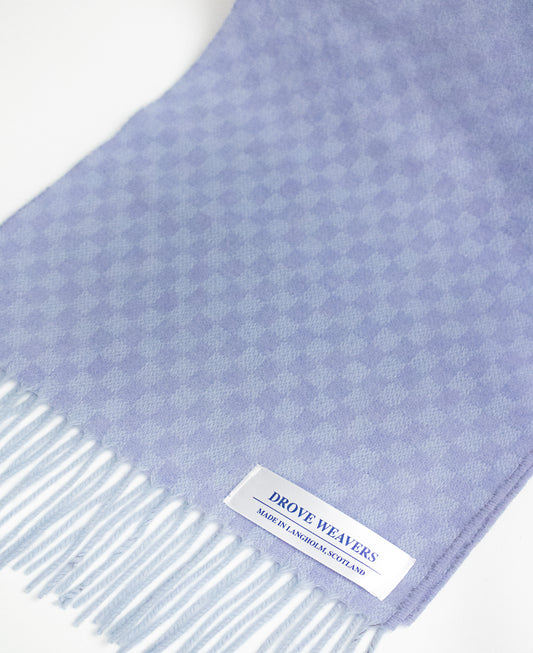 Lambswool  Scarf in Lilac Grey Check