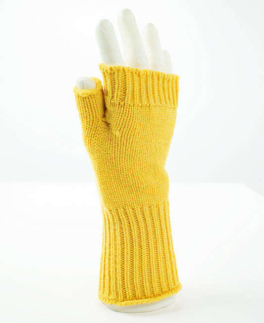 Merino-Angora Wrist Warmers in Sunglow