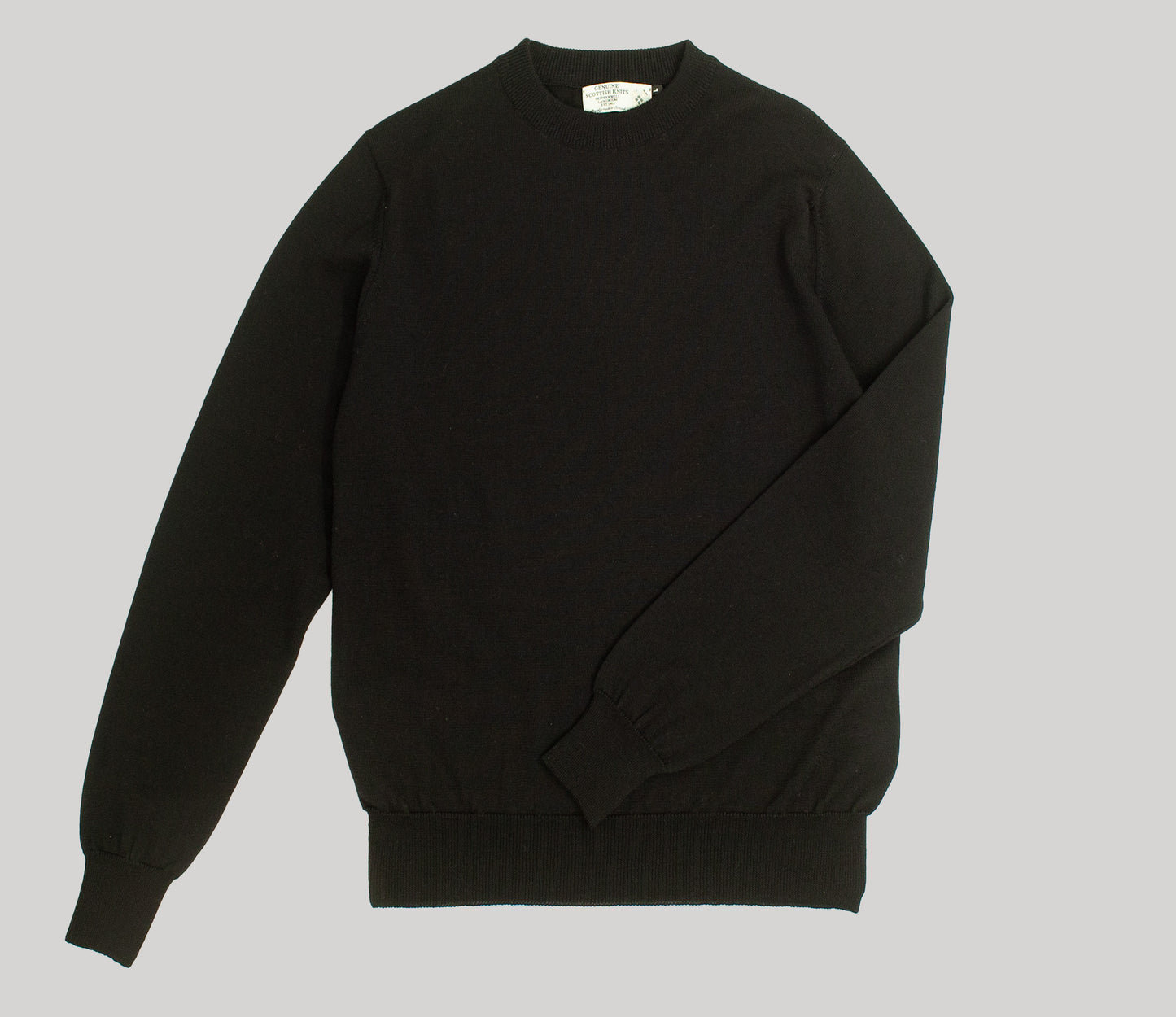 Merino Wool Crew Neck in Black