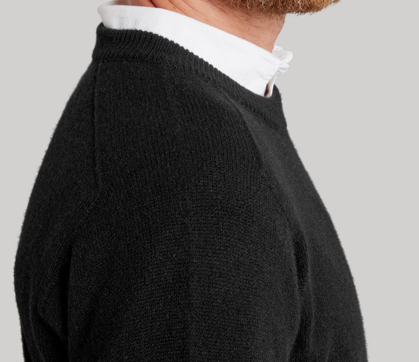 Merino Wool Crew Neck in Black