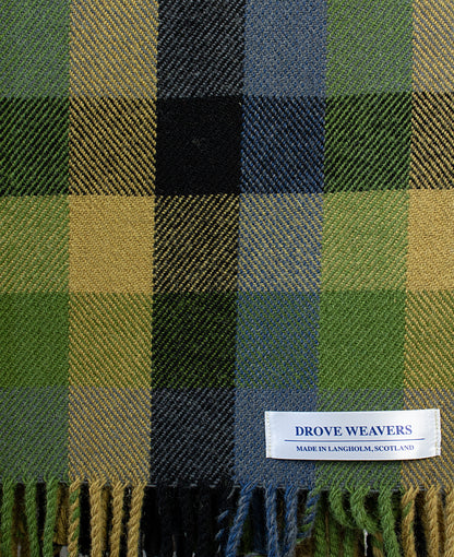 Wool Throw in Multi Coloured Check