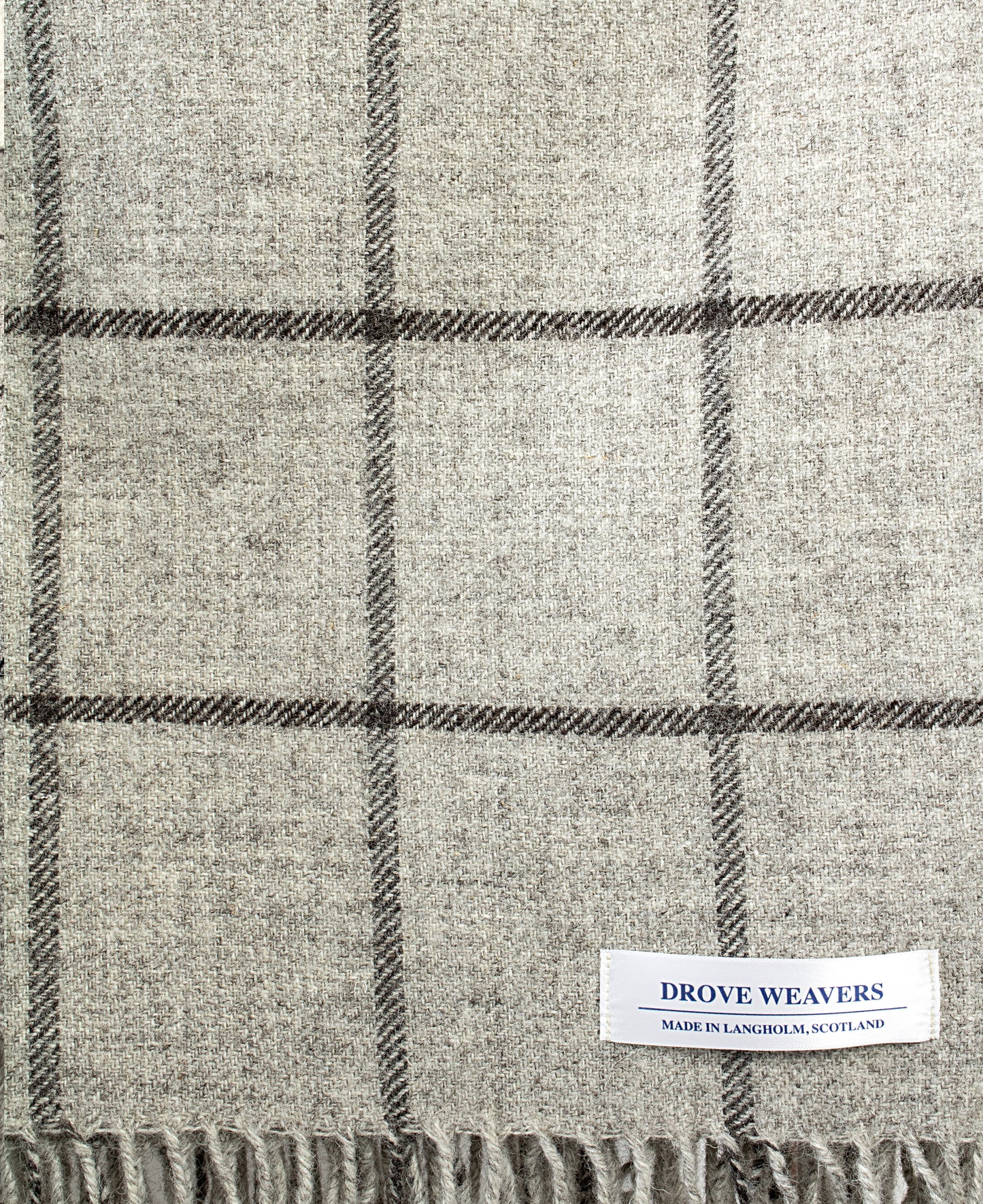 Wool Throw in Natural Check