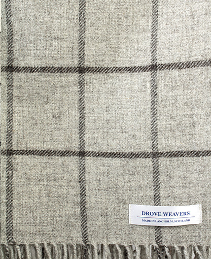 Wool Throw in Natural Check