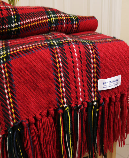 Wool Tartan Blanket in Royal Stewart