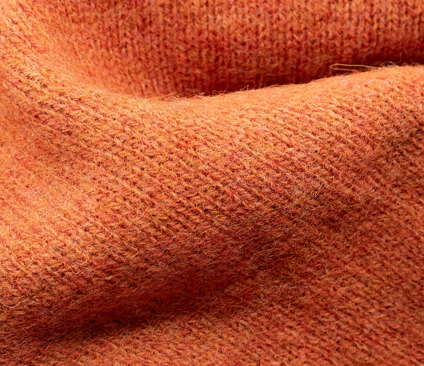Classic Shetland Crew Neck Jumper in Sedona Orange