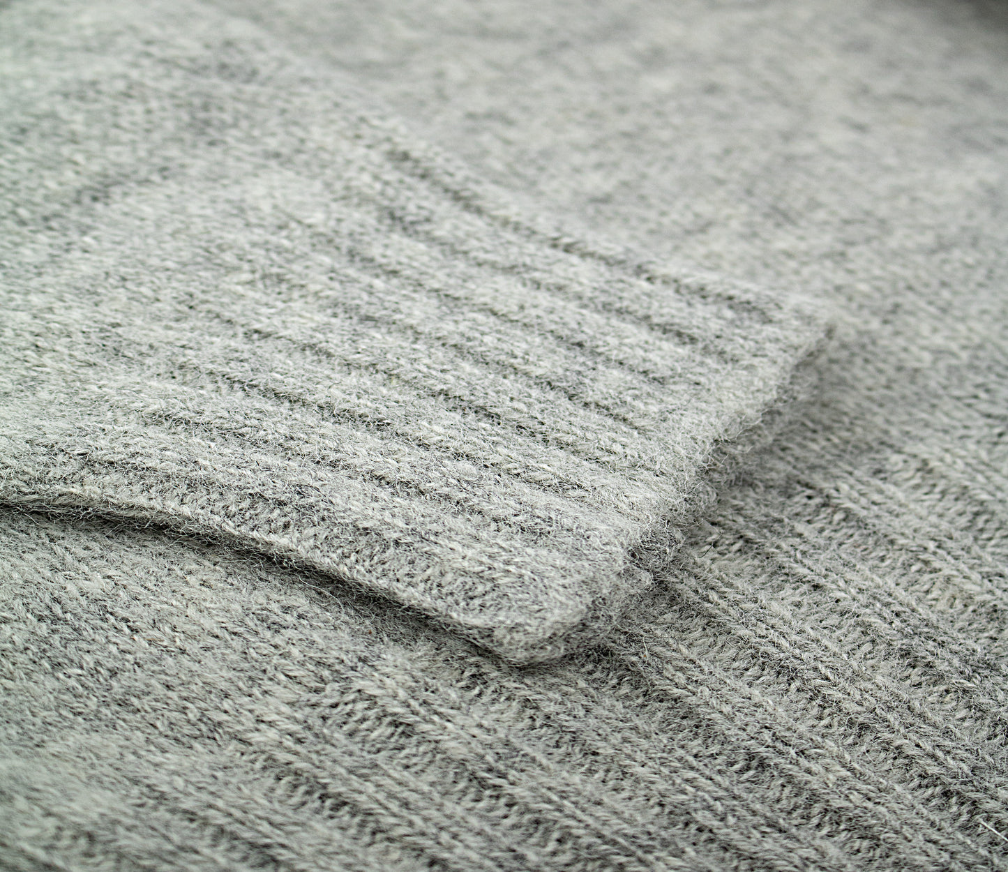 Classic Shetland Crew Neck Jumper in Silver