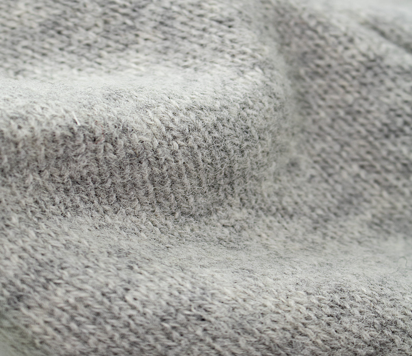 Classic Shetland Crew Neck Jumper in Silver
