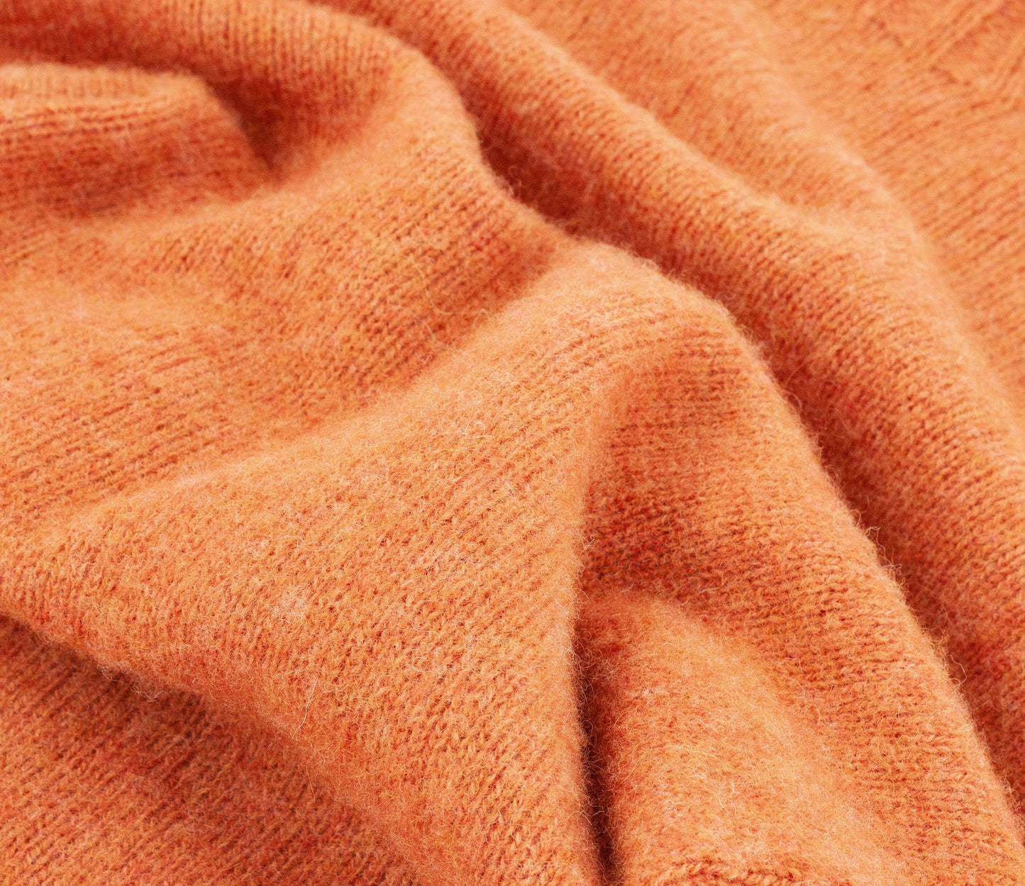 Saddle Shoulder Shetland Crew Neck Jumper in Jaffa